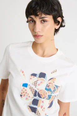 T-shirt con fantasia - Bianco
