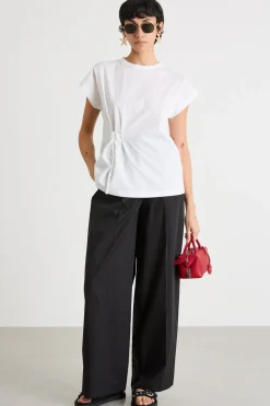 T-shirt con fiocco - Bianco