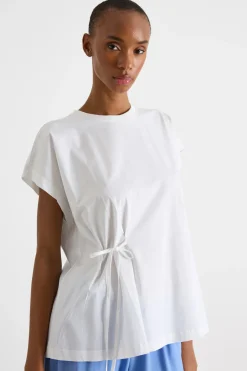T-shirt con fiocco - Bianco
