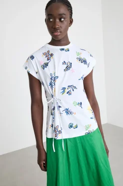 T-shirt con fiocco - Bianco