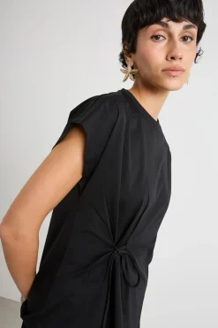 T-shirt con fiocco - Nero