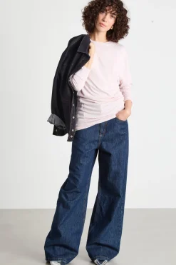 T-shirt con maniche a kimono - Rosa