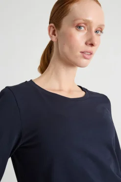 T-shirt con maniche a tre quarti - Blu