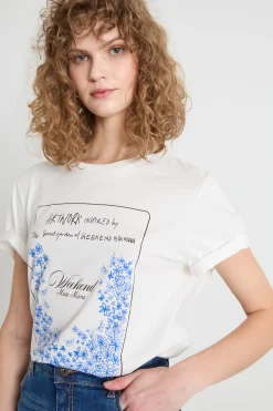 T-shirt con maxi stampa - Bianco