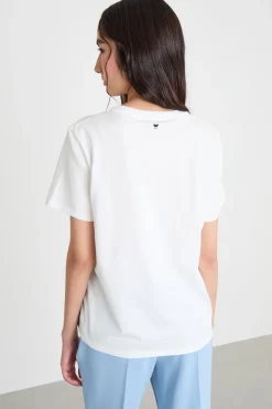 T-shirt con maxi stampa - Bianco Verde