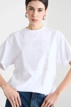T-shirt con micro strass - Bianco