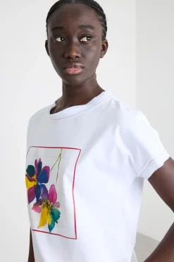 T-shirt con motivo stampato - Bianco