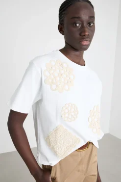 T-shirt con motivo stampato - Bianco