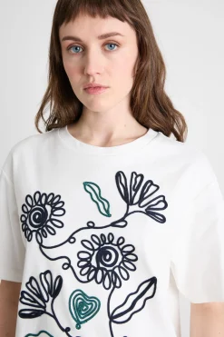 T-shirt con motivo stampato - Bianco