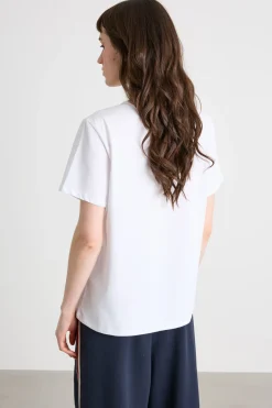 T-shirt con motivo stampato - Bianco