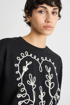 T-shirt con motivo stampato - Nero Bianco