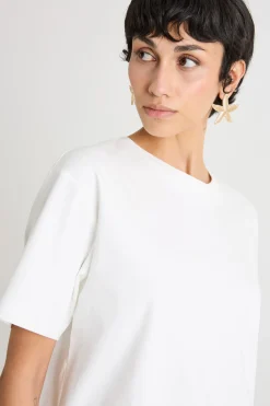 T-shirt con piccoli spacchi - Bianco