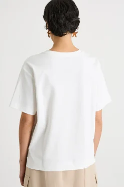 T-shirt con piccoli spacchi - Bianco