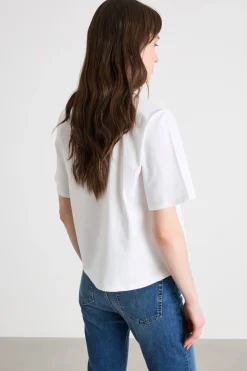 T-shirt con ricami - Bianco