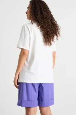 T-shirt con ricami - Bianco