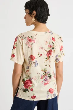 T-shirt con stampa all-over - Avorio