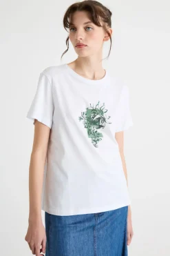 T-shirt con stampa - Bianco