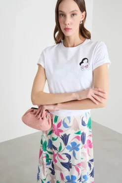T-shirt con stampa - Bianco