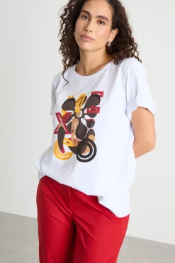 T-shirt con stampa - Bianco