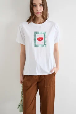 T-shirt con stampa - Bianco