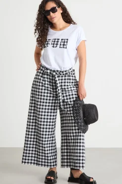 T-shirt con stampa - Bianco Nero