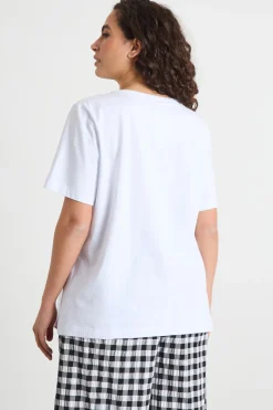 T-shirt con stampa - Bianco Nero