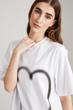 T-shirt con stampa - Bianco Nero