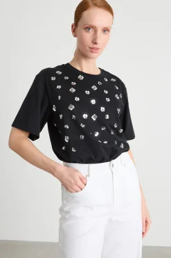 T-shirt con stampa - Nero