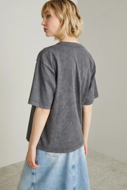 T-shirt con strass - Antracite