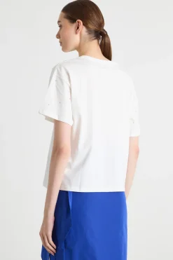T-shirt con strass - Bianco