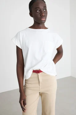 T-shirt con tasca - Bianco