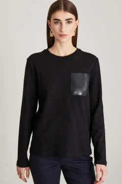 Tshirt con taschino - Nero