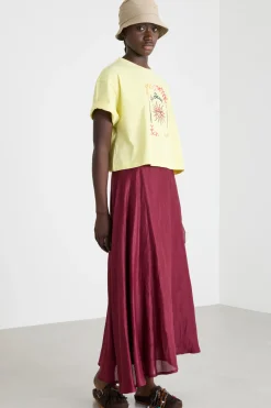 T-shirt cropped - Giallo
