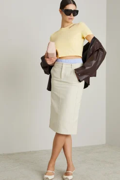 T-shirt cropped - Giallo