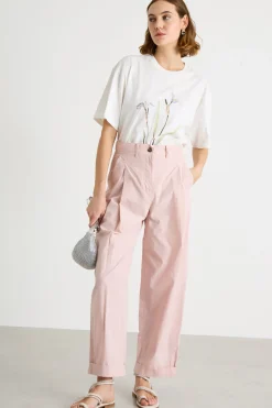 T-shirt girocollo oversize - Bianco