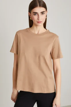 T-shirt in cotone - Beige