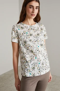 Tshirt in cotone - Bianco Beige Verde
