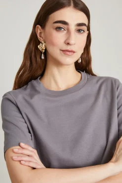 T-shirt in cotone - Grigio