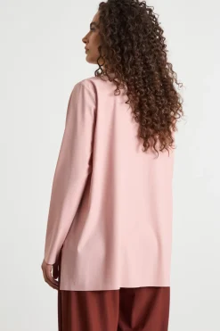 T-shirt in jersey a maniche lunghe - Rosa