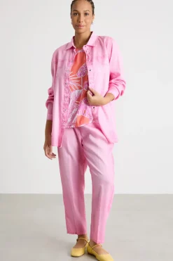 T-shirt in jersey - Arancione Rosa Bainco