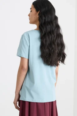 T-shirt in jersey - Azzurro