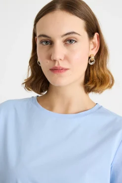 T-shirt in jersey - Azzurro