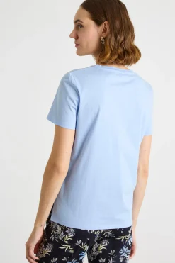 T-shirt in jersey - Azzurro
