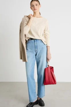 T-shirt in jersey - Beige Bianco
