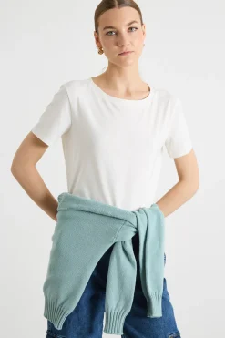 T-shirt in jersey - Bianco