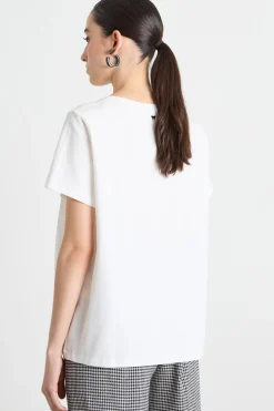 T-shirt in jersey - Bianco