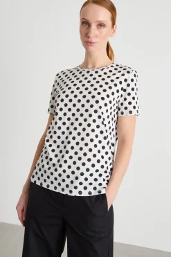T-shirt in jersey - Bianco Nero