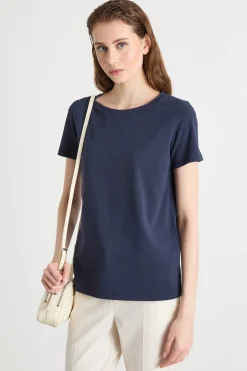 T-shirt in jersey - Blu