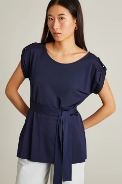 Tshirt in jersey - Blu
