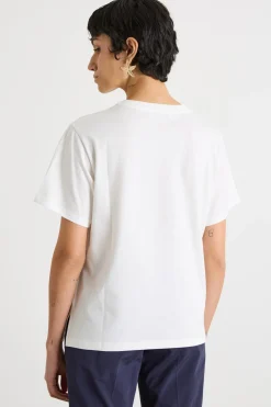 T-shirt in jersey con stampa - Bianco